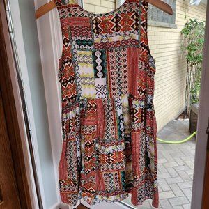 Altar'd State Multicolor Patterned A-Line Dress